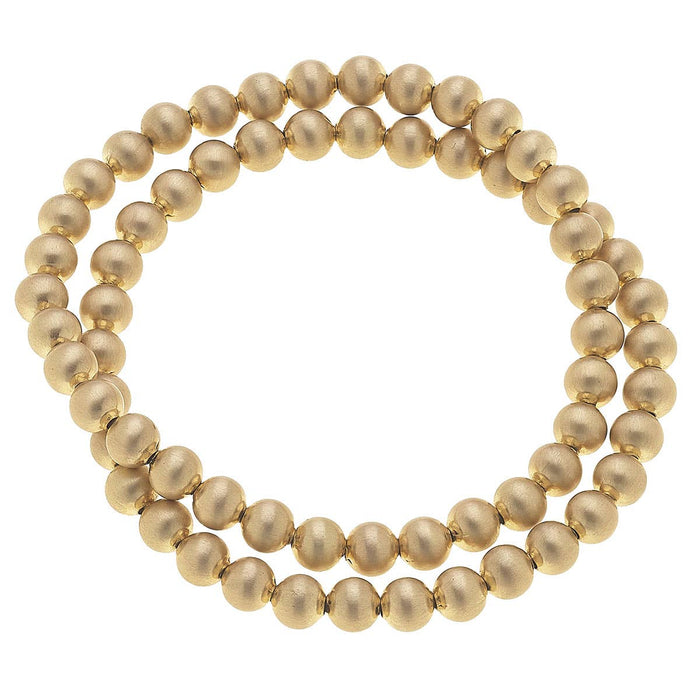 Cypress Ball Bead Stretch Bracelets (Set of 2)