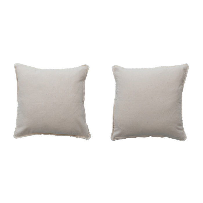 Throw Pillow, Cotton Slub Palms, 2 Colors