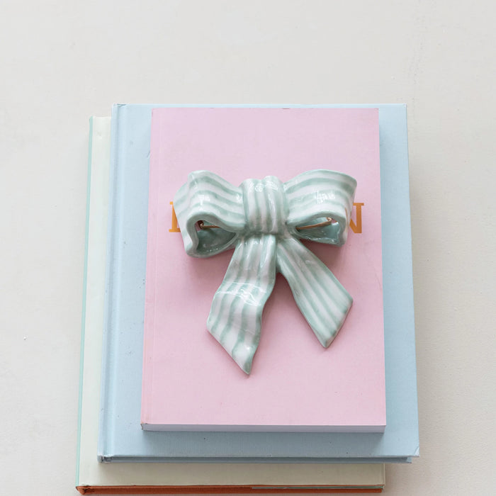 Striped Bow Wall Hanger/Trinket