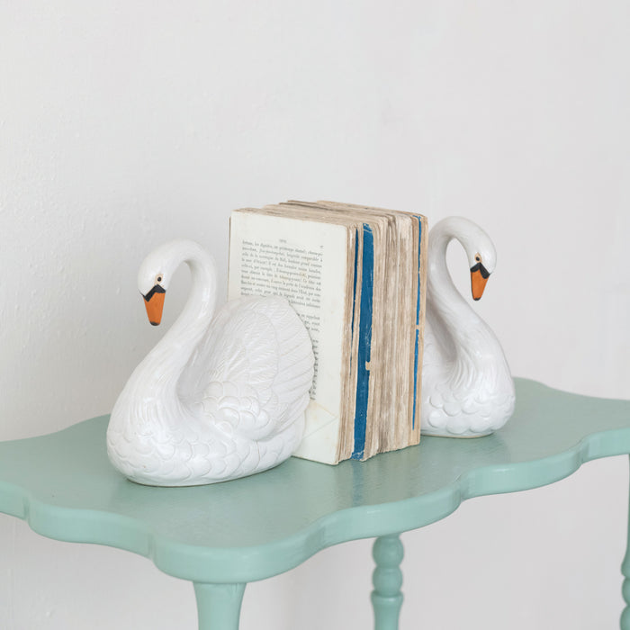 Swan Shaped Bookends, Set of 2