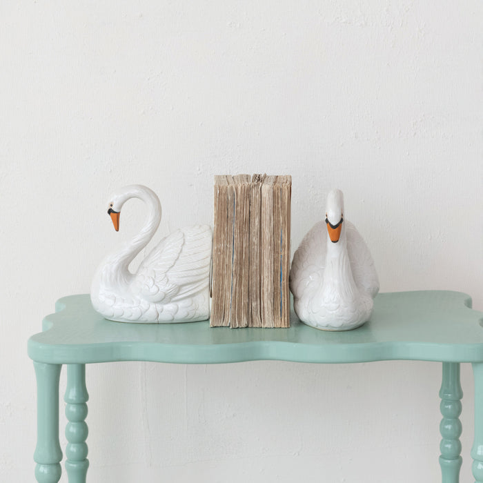 Swan Shaped Bookends, Set of 2