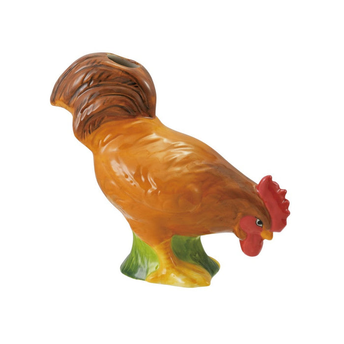 Hand Painted Rooster Vase