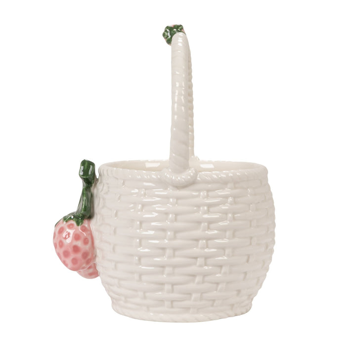 Stoneware Strawberry Basket