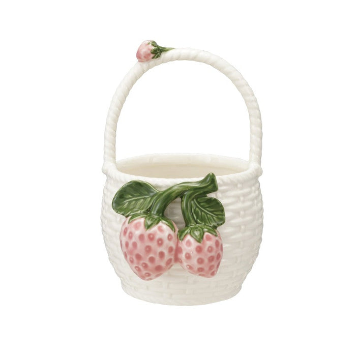 Stoneware Strawberry Basket