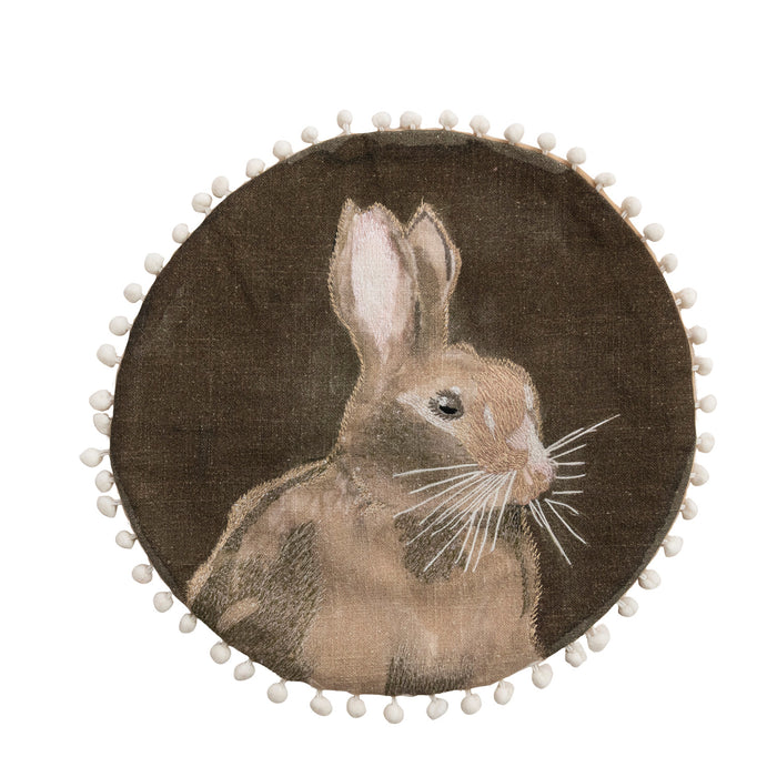 Throw Pillow, Whimsical Rabbit