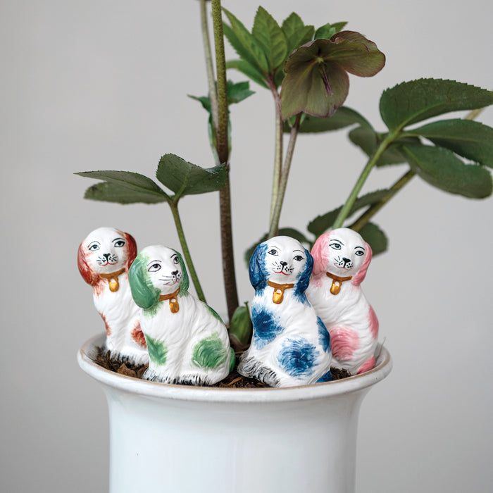 Staffordshire Dog Plant Stake, 4 Colors
