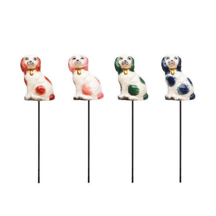 Staffordshire Dog Plant Stake, 4 Colors