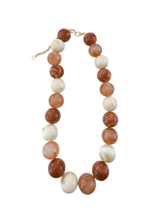 Necklace Ava Chunky Beaded - Rust Mix