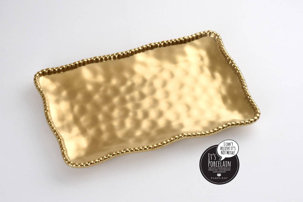 Pampa Bay Medium Platter, Gold