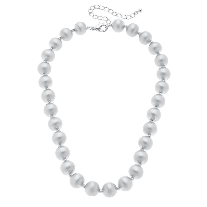 Phoebe Ball Bead Necklace, Silver