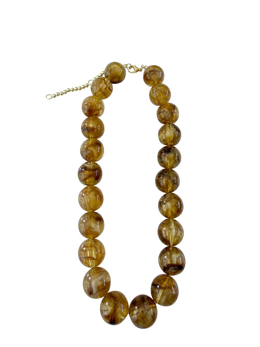 Necklace, Carter Chunky Beaded  - Light Tortoise