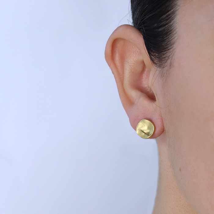 Earrings, Minimalist Small Flat Studs