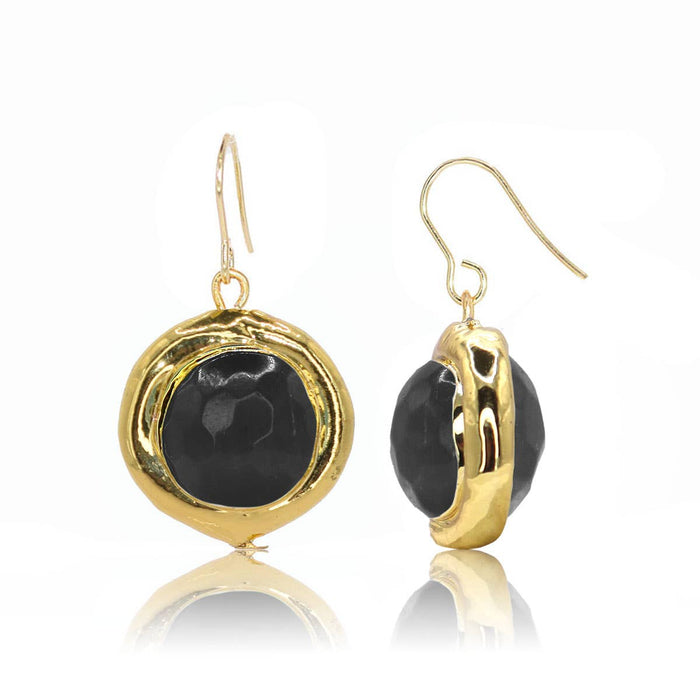 Earrings, Coriandoli Drop, Black
