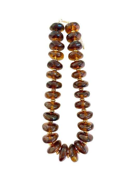 Necklace, Randi Chunky Beaded - Tortoise