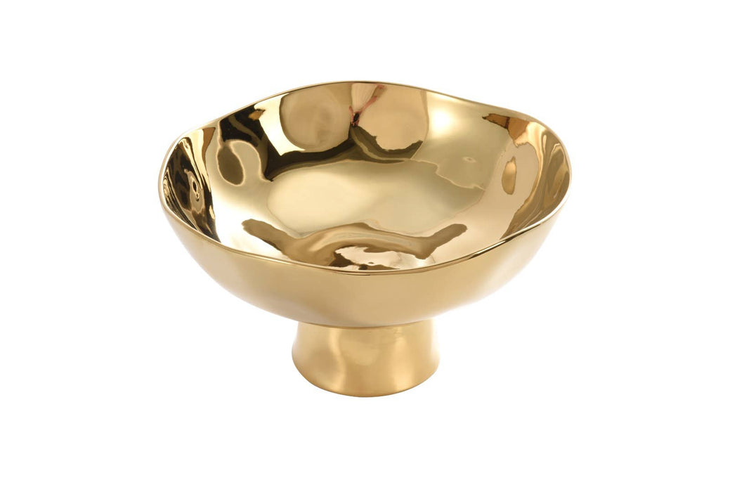Pampa Bay Footed Bowl, Gold