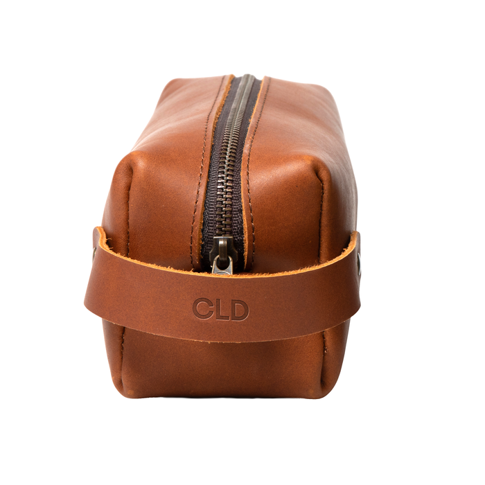 Travel Toiletry Bag w/ Zipper Pull, Copper