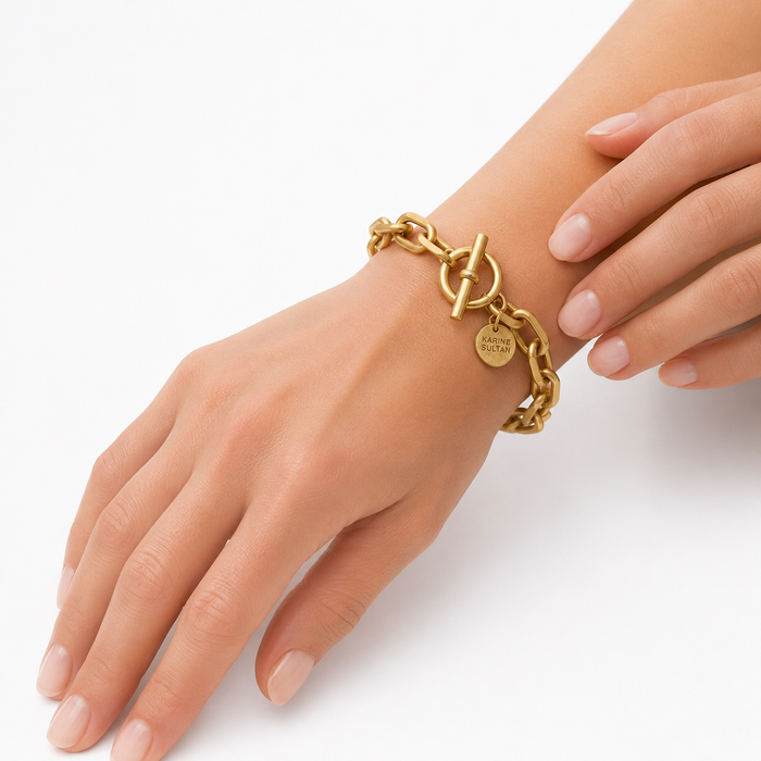Toggle Chain Bracelet 24k