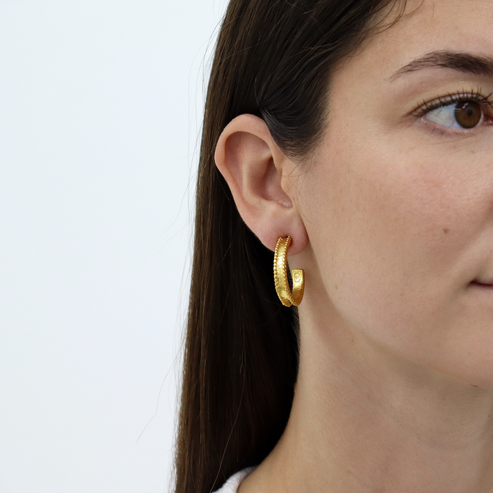 Earrings, Dotty Hoops