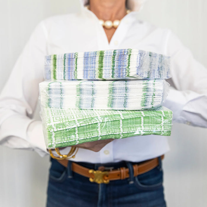 Guest Towels, Green Bamboo Fret