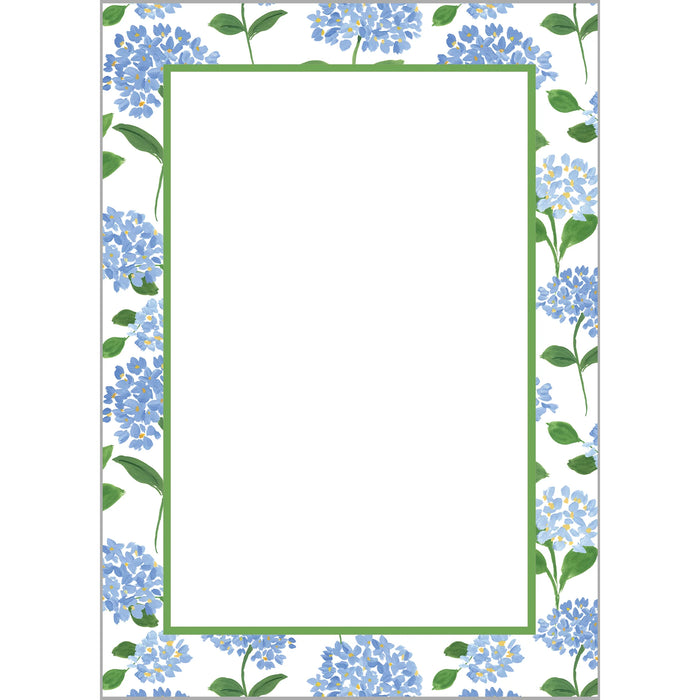 Notepad, Blue Hydrangeas