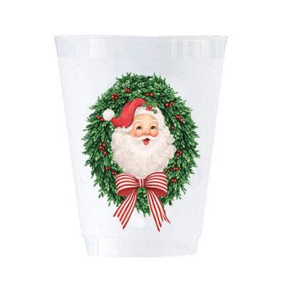 Shatterproof Cups, Santa Claus Wreath