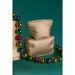 2-Way Toiletry Bag Gold Faux Leather