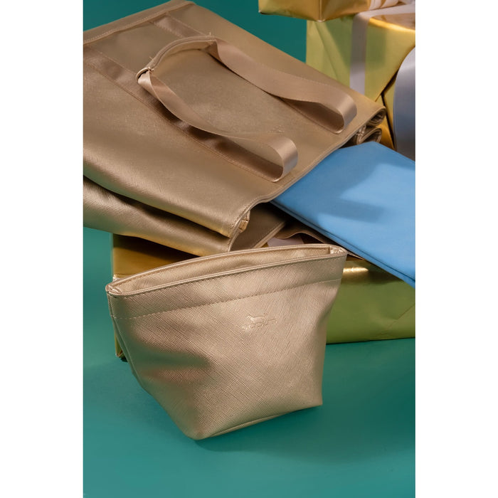 Crown Jewels Pouch Gold Faux Leather
