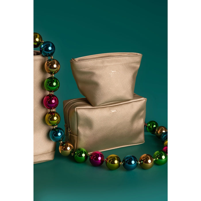 Crown Jewels Pouch Gold Faux Leather