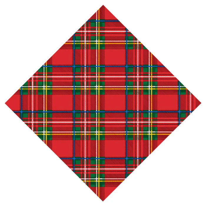 Cocktail Napkins, Tartan Plaid