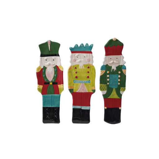 Hand-Painted Stoneware Nutcracker Shaped Dish, 3 Styles ©