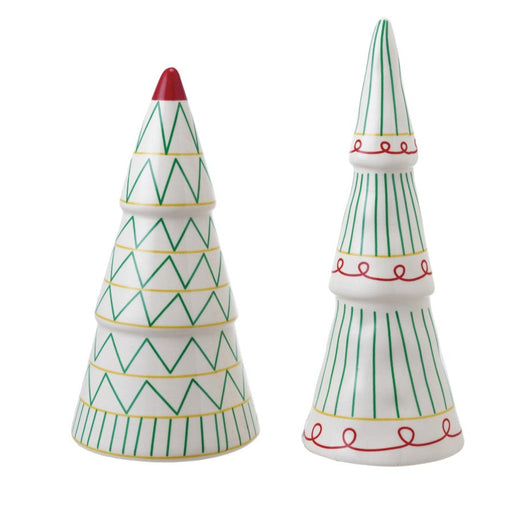 7-1/4"H - 8-1/4"H Ceramic Tree with Pattern, Multi Color, 2 Styles