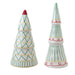 7-1/4"H - 8-1/4"H Ceramic Tree with Pattern, Multi Color, 2 Styles