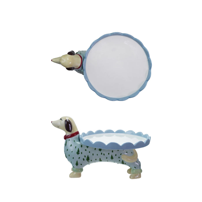 Stoneware Dachshund Cake Stand