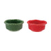 Stoneware Organic Shaped Bowl with Hobnail Rim, 2 Colors (Each One Will Vary)