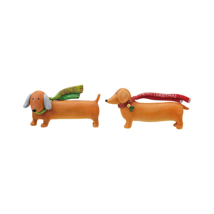 Resin Dog with Scarf & Saying, 2 Styles ©