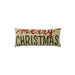 Cotton Boucle Lumbar Pillow with Embroidered "Merry Christmas", Beige, Green & Red
