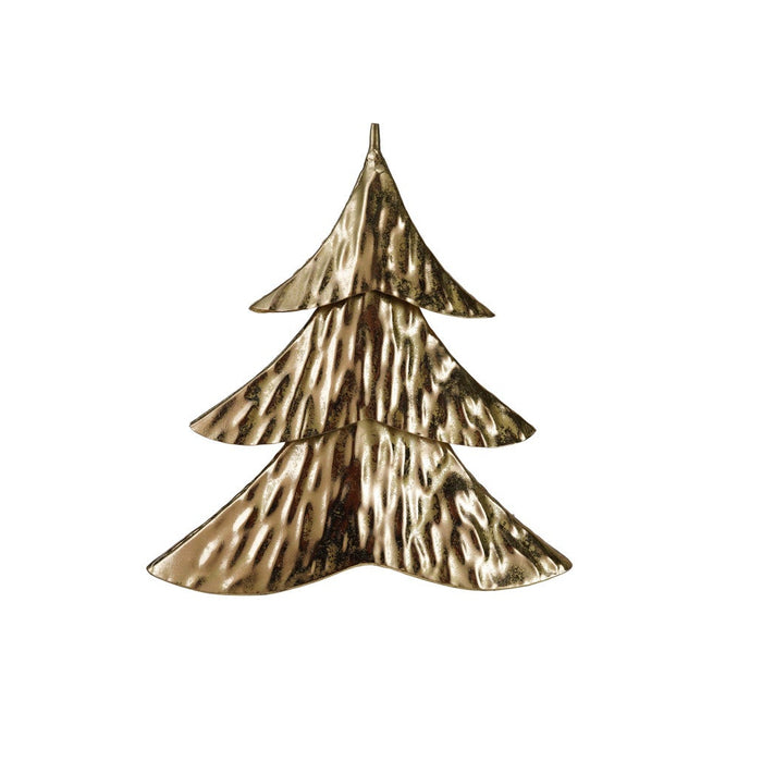 Hammered Metal Tree, Gold Finish