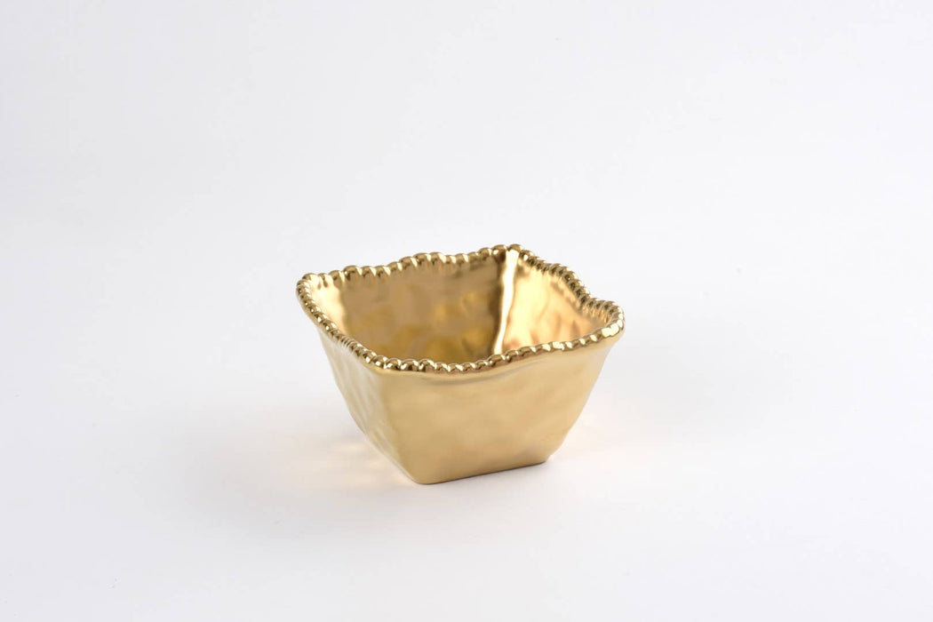 Pampa Bay Square Snack Bowl, Gold