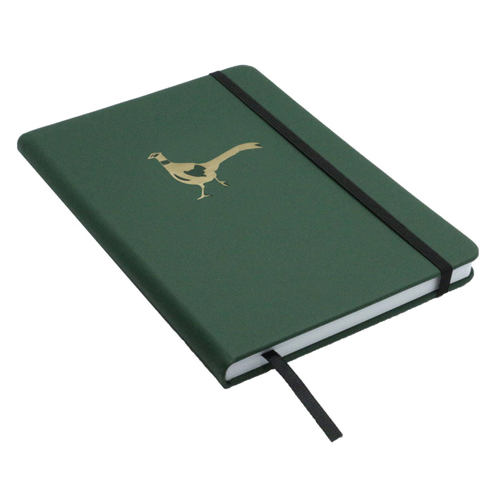 Pheasant Embossed Lined A5 Notebook Green