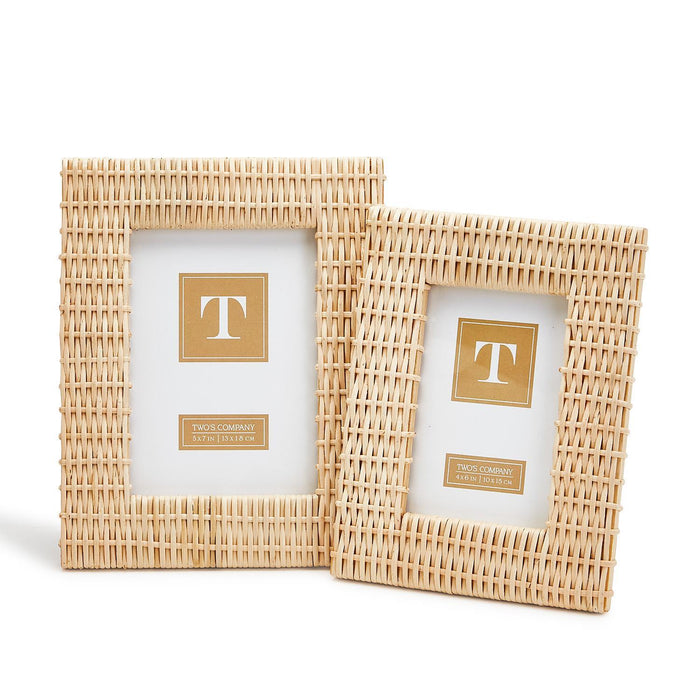 Weft and Weave Frame, Light Rattan