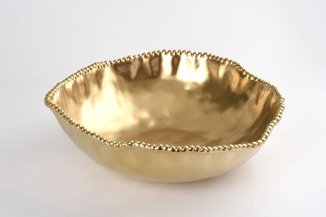 Pampa Bay Oversized Serving Bowl, Gold