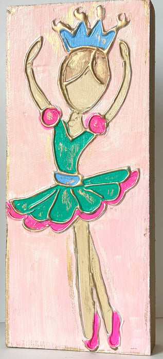 Ballerina BRIGHT on candy pink background