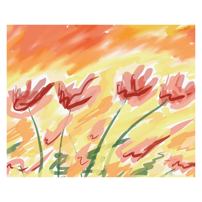 Boxed Note Card Set, Abstract Poppies