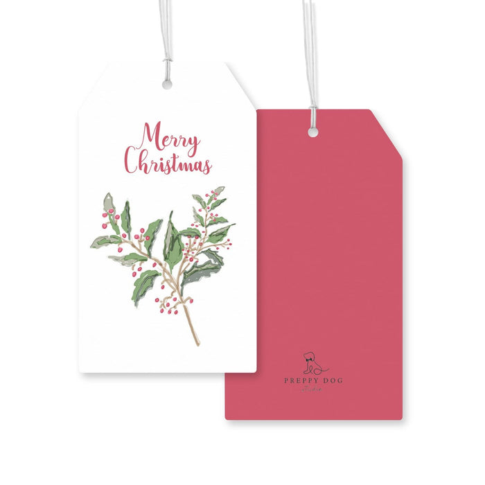 Christmas Gift Tag, Berry Branch