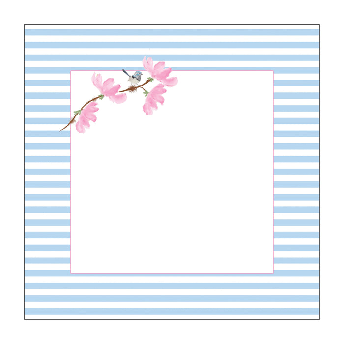 Square Notepad, Bird on Japanese Maple