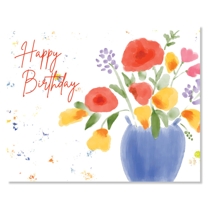 Greeting Card, Bright Flowers Birthday
