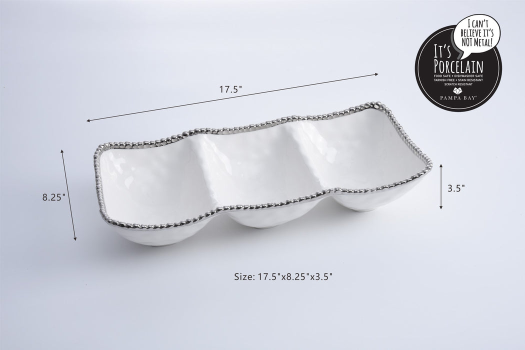 Pampa Bay 3 Section Serving Piece