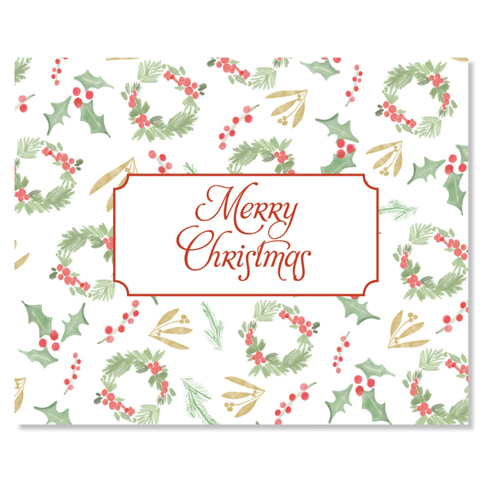 Boxed Note Card Set, Christmas Pattern