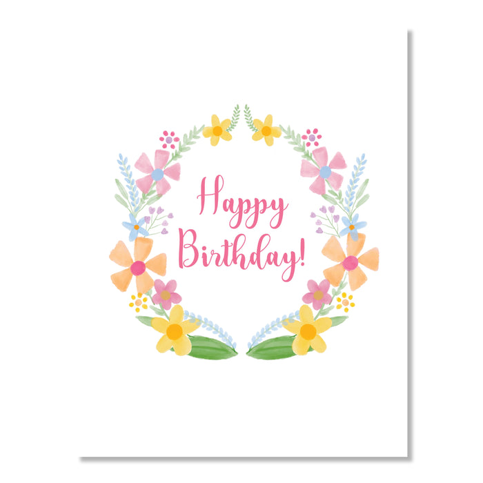 Greeting Card, Flower Laurel Birthday