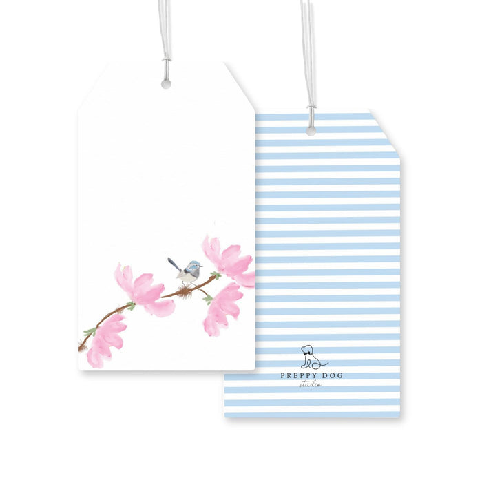 Gift Tag, Bird on Japanese Magnolia